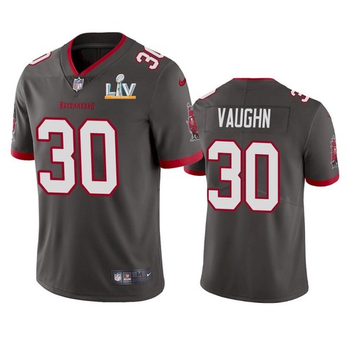 Men's Tampa Bay Buccaneers #30 Ke'Shawn Vaughn Grey 2021 Super Bowl LV Limited Stitched Jersey